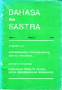 Image of BAHASA DAN SASTRA