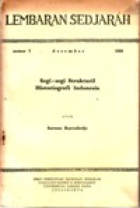 Image of LEMBARAN SEDJARAH SEGI STRUKTURIL HISTORIOGRAFI INDONESIA