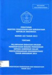 Image of PERATURAN MENTERI PENDIDIKAN DAN KEBUDAYAAN REPUBLIK INDONESIA NOMOR 103 TAHUN 2013