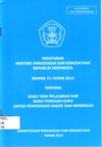 Image of PERATURAN MENTERI PENDIDIKAN DAN KEBUDAYAAN REPUBLIK INDONESIA NOMOR 71 TAHUN 2013