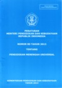 Image of PERATURAN MENTERI PENDIDIKAN DAN KEBUDAYAAN REPUBLIK INDONESIA NOMOR 80 TAHUN 2013
